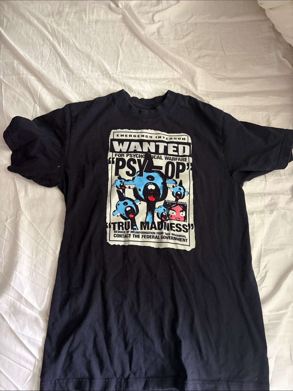 Black 'Psy-Op' Graphic Short-Sleeve Tee